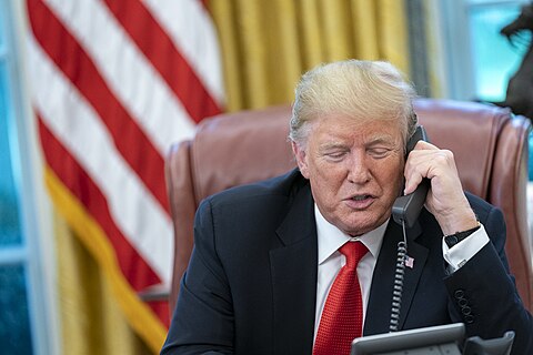 High Quality Trump Phone Call Blank Meme Template