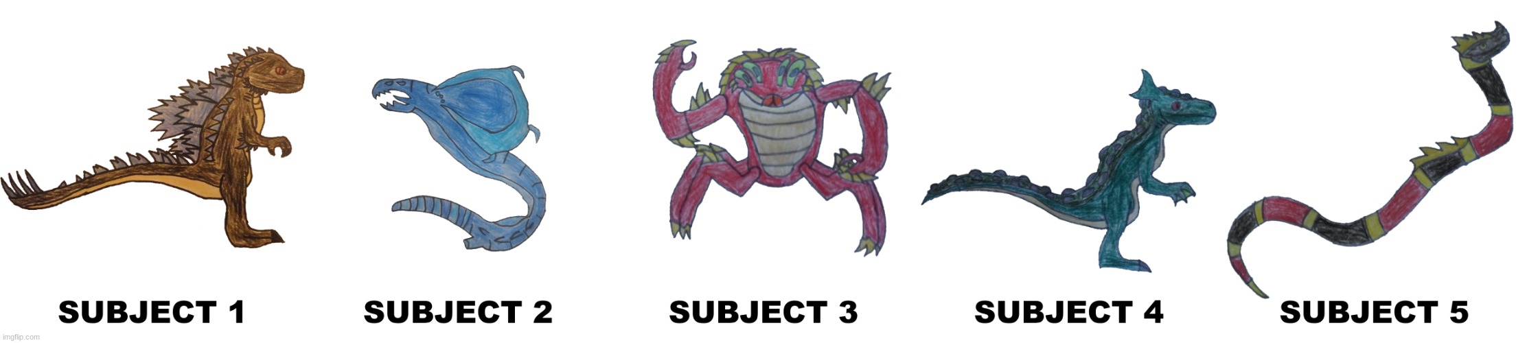 5 subjects of Superfauna (Kaiju).mp3 | made w/ Imgflip meme maker