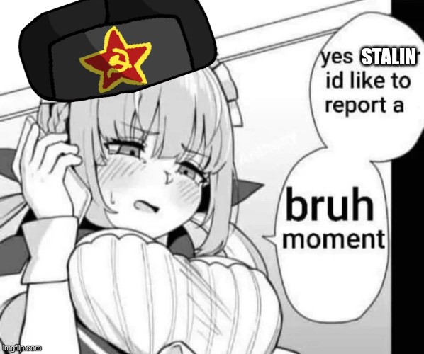 yes officer id like to report a bruh moment | STALIN | image tagged in yes officer id like to report a bruh moment | made w/ Imgflip meme maker