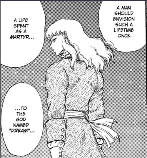 Griffith Dream Stan | image tagged in griffith dream stan | made w/ Imgflip meme maker