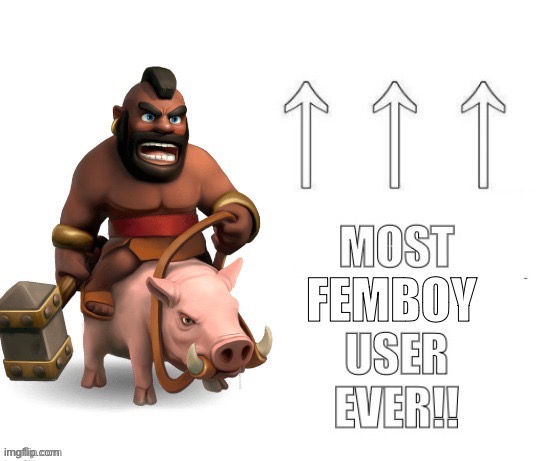 Hog rider | image tagged in most femboy user ever | made w/ Imgflip meme maker