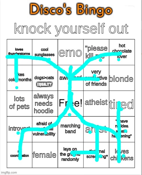 SPIDER! | EQUALITY | image tagged in disco's bingo | made w/ Imgflip meme maker