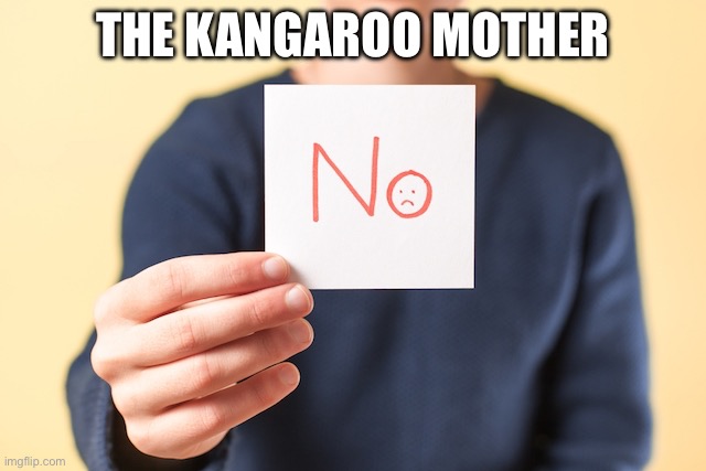 No | THE KANGAROO MOTHER | image tagged in no | made w/ Imgflip meme maker