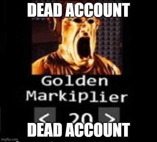 dead account | DEAD ACCOUNT; DEAD ACCOUNT | image tagged in dead account | made w/ Imgflip meme maker
