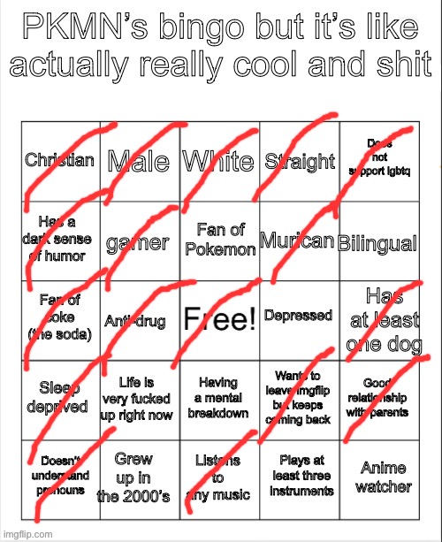 I’m not against or for lgbtq | image tagged in pkmn s bingo | made w/ Imgflip meme maker