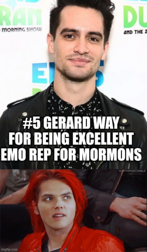 that is not gerard way smh | image tagged in wtf,brendan urie,is not,gerard way,there is a difference,this is very disapointing | made w/ Imgflip meme maker