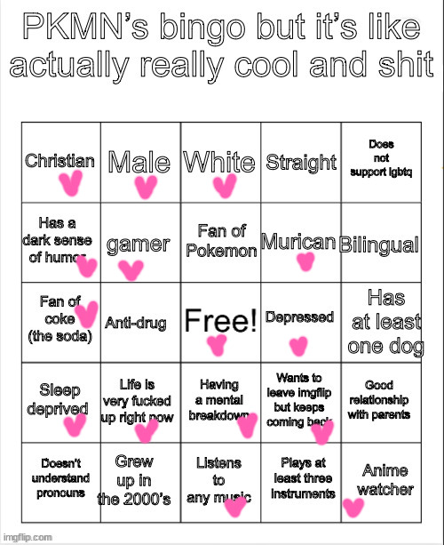 PKMN’s bingo | image tagged in pkmn s bingo | made w/ Imgflip meme maker