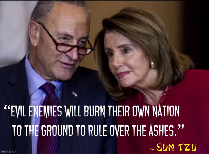 The Ying & Yang of Evil Plotting | image tagged in vince vance,chuck schumer,nancy pelosi,sun tzu,memes,government corruption | made w/ Imgflip meme maker