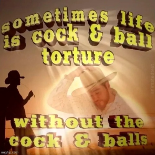 life is cock and ball torture without the cock and balls | image tagged in life is cock and ball torture without the cock and balls | made w/ Imgflip meme maker
