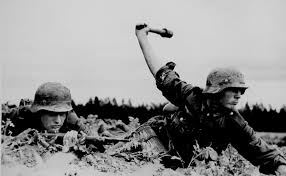 Werhmacht Soldier Throwing a Grenade Blank Meme Template