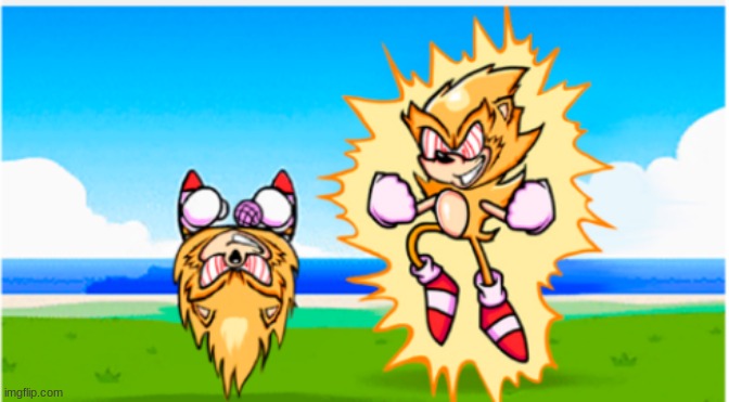 Spinning fleetway and fleetway Sonic | image tagged in spinning fleetway and fleetway sonic | made w/ Imgflip meme maker