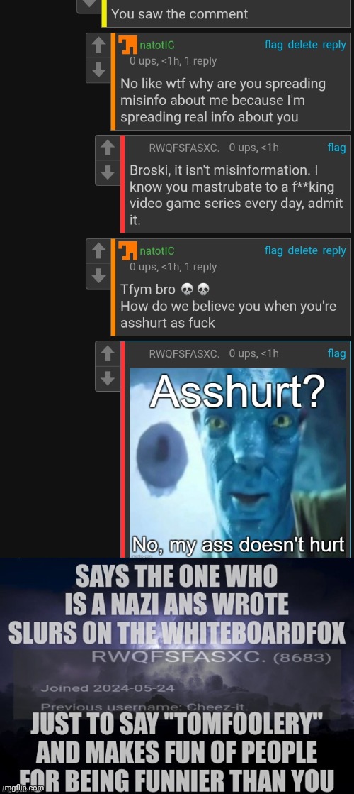 Clown on this mofo.. NOW! | image tagged in says the one who is a nazi | made w/ Imgflip meme maker