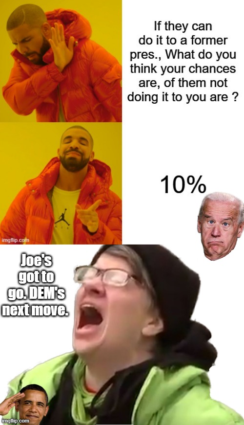 Joe's got to go. DEM's next move. | image tagged in screaming liberal | made w/ Imgflip meme maker
