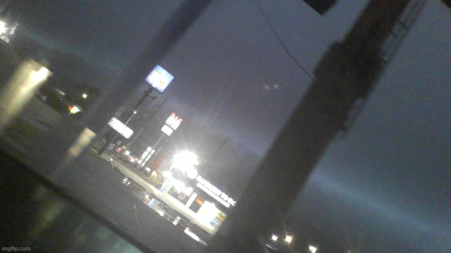 shitty quality chromebook photo, it was like 6:30 and this was the sky, its supposed to be light | made w/ Imgflip meme maker