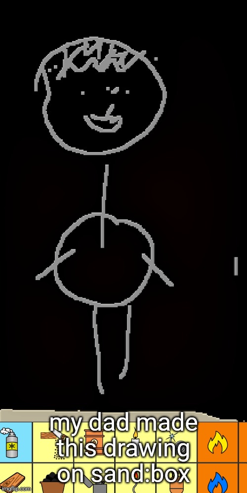 my dad made this drawing on sand:box | made w/ Imgflip meme maker