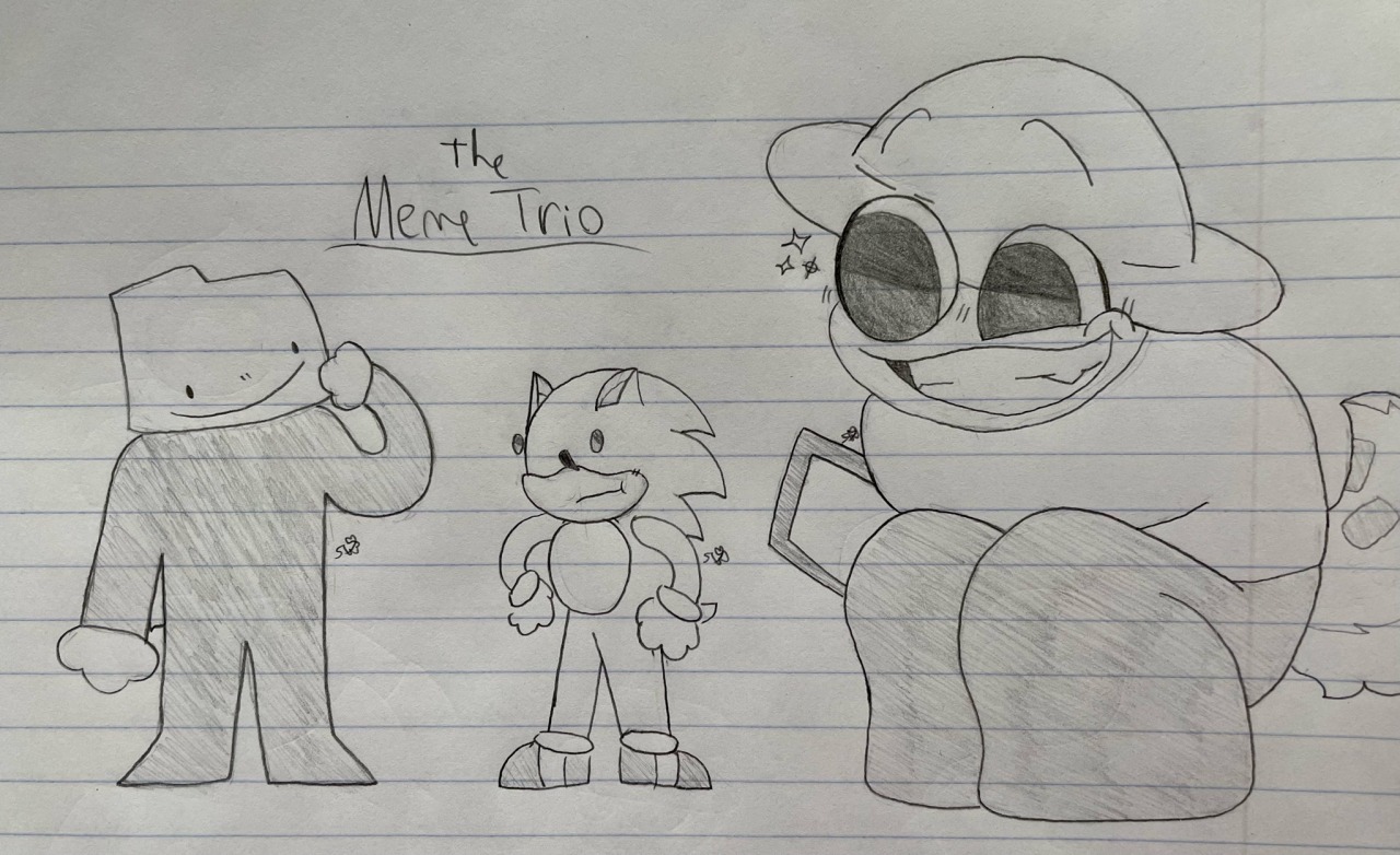 High Quality The Meme Trio! (Drawn by Marie) Blank Meme Template