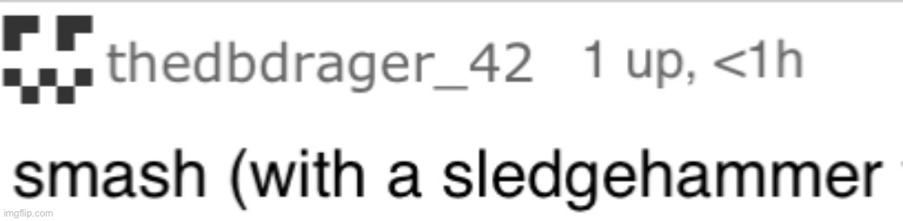 smash (with a sledgehammer) | image tagged in smash with a sledgehammer | made w/ Imgflip meme maker