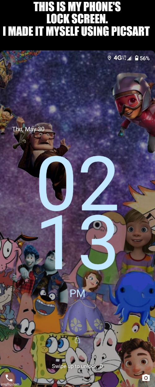 Rate it | THIS IS MY PHONE'S LOCK SCREEN.
I MADE IT MYSELF USING PICSART | made w/ Imgflip meme maker