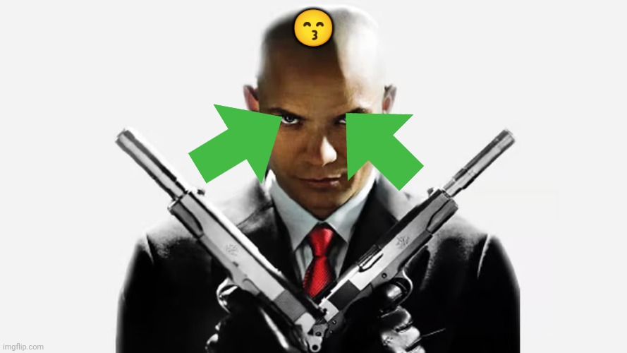 Agent 47 — Two Guns | 😙 | image tagged in agent 47 two guns | made w/ Imgflip meme maker