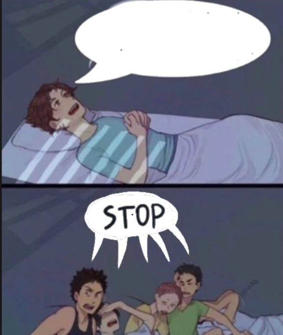 Boys at sleep over Blank Meme Template