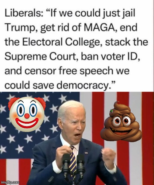 How Liberals save democracy | image tagged in joe biden,fascism | made w/ Imgflip meme maker