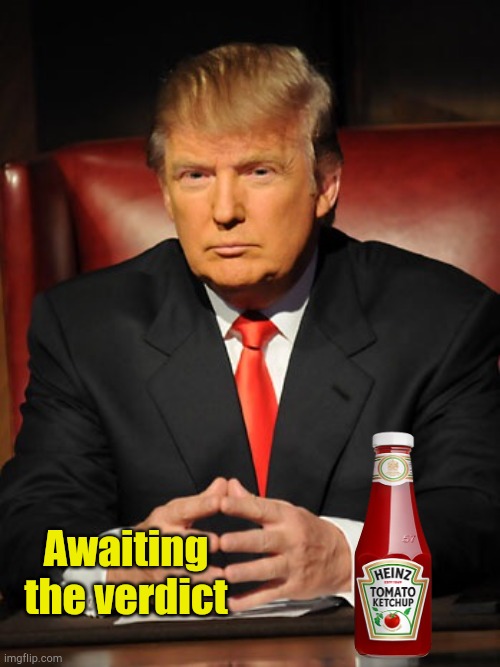 Gonna throw this just to the right of the judge's head... | Awaiting the verdict | image tagged in donald trump | made w/ Imgflip meme maker