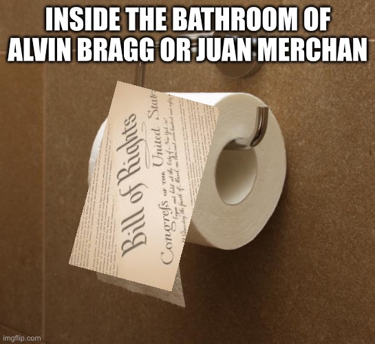 Toilet Paper | INSIDE THE BATHROOM OF ALVIN BRAGG OR JUAN MERCHAN | image tagged in toilet paper | made w/ Imgflip meme maker