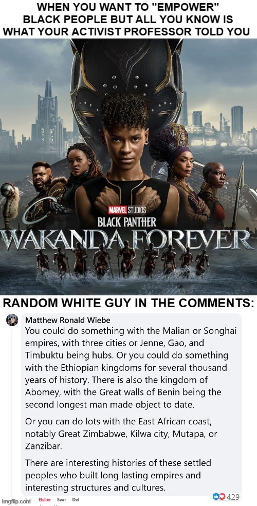 You finish education as a cartoon | image tagged in wakanda forever,black panther,identity politics | made w/ Imgflip meme maker