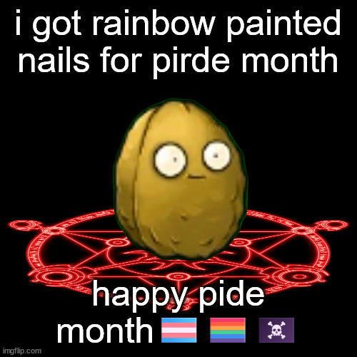 ge | i got rainbow painted nails for pirde month; happy pide month🏳️‍⚧️🏳️‍🌈🏴‍☠️ | image tagged in ge | made w/ Imgflip meme maker