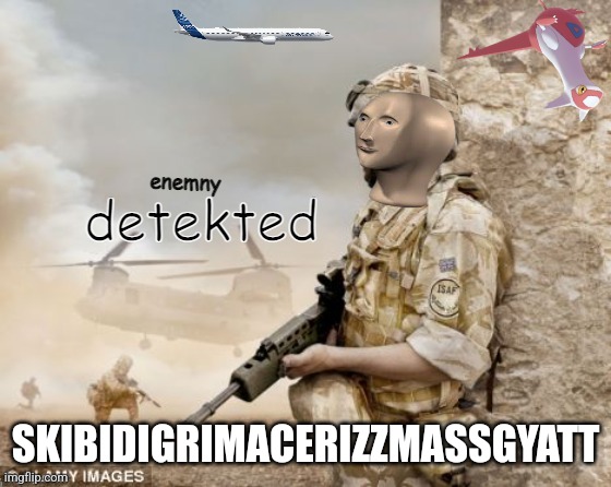 Link in comments | SKIBIDIGRIMACERIZZMASSGYATT | image tagged in meme man detects an enemy | made w/ Imgflip meme maker
