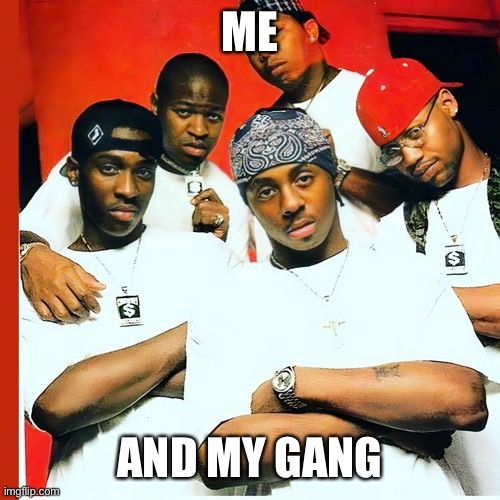 Cash Money Millionaires | ME; AND MY GANG | image tagged in cash money millionaires | made w/ Imgflip meme maker