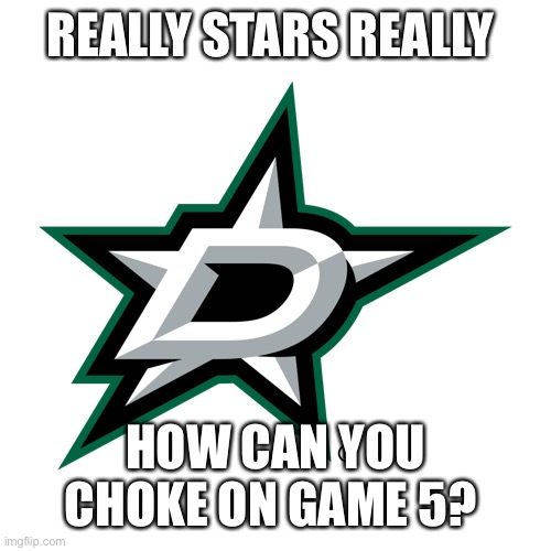 Dallas Stars | REALLY STARS REALLY; HOW CAN YOU CHOKE ON GAME 5? | image tagged in dallas stars | made w/ Imgflip meme maker