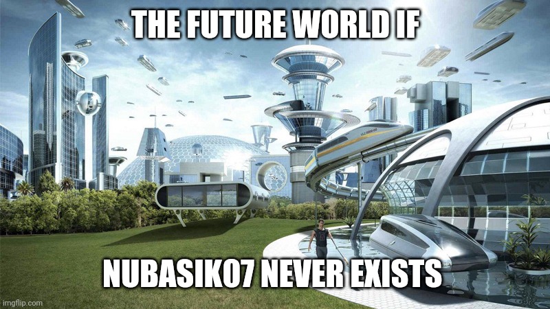 If Nubasik07 was banned? | THE FUTURE WORLD IF; NUBASIK07 NEVER EXISTS | image tagged in the future world if | made w/ Imgflip meme maker