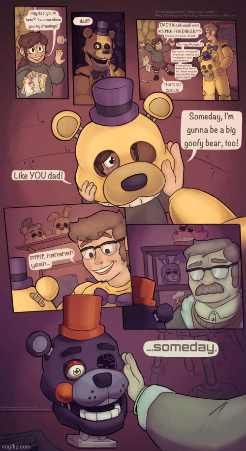 Poor Henry. | image tagged in five nights at freddy's,fnaf,comics/cartoons,sad,repost | made w/ Imgflip meme maker
