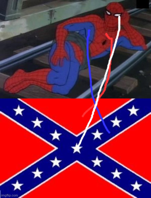 image tagged in memes,sexy railroad spiderman,dixie flag | made w/ Imgflip meme maker