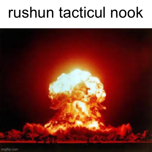 rushun tacticul nook | image tagged in memes,funny,funny memes,you have been eternally cursed for reading the tags,msmg,ha ha tags go brr | made w/ Imgflip meme maker