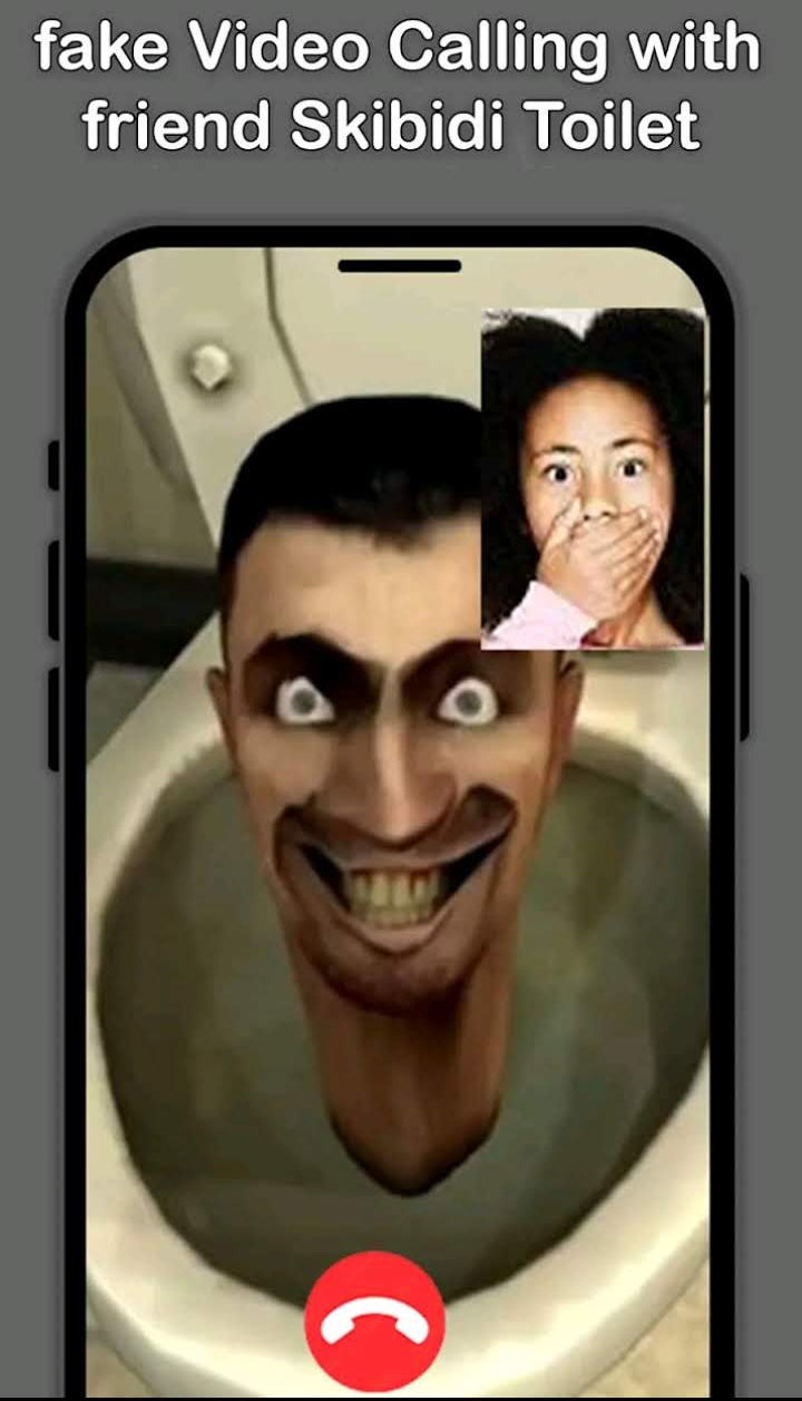 Fake Video Call With Skibidi Toilet Blank Meme Template