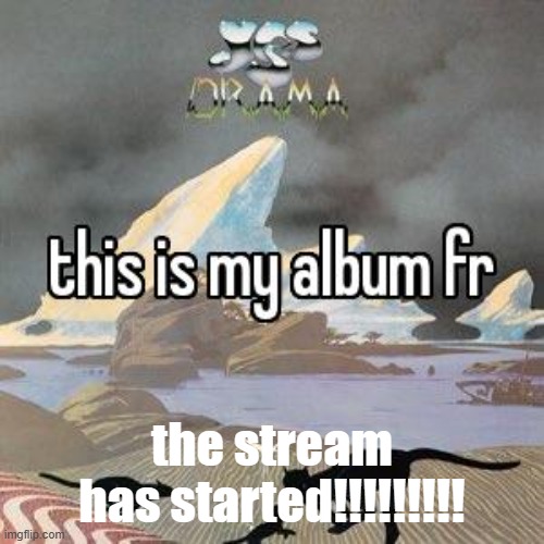 this is my album fr | the stream has started!!!!!!!!! | image tagged in this is my album fr | made w/ Imgflip meme maker