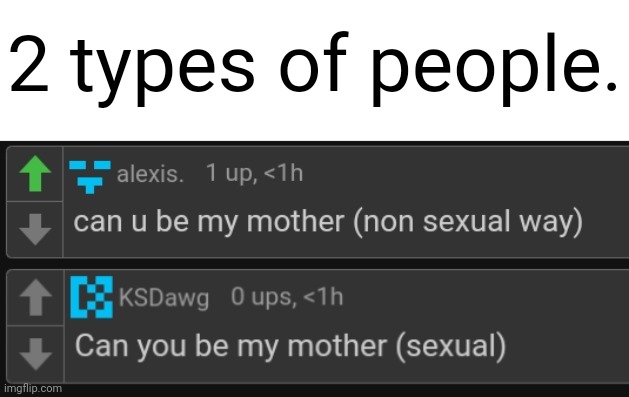 2 types of people. | made w/ Imgflip meme maker