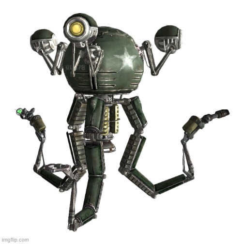 Mr. Gutsy Fallout New Vegas Robot | image tagged in mr gutsy fallout new vegas robot | made w/ Imgflip meme maker