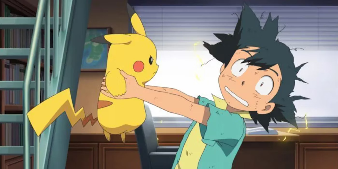 High Quality ash and pikachu Blank Meme Template