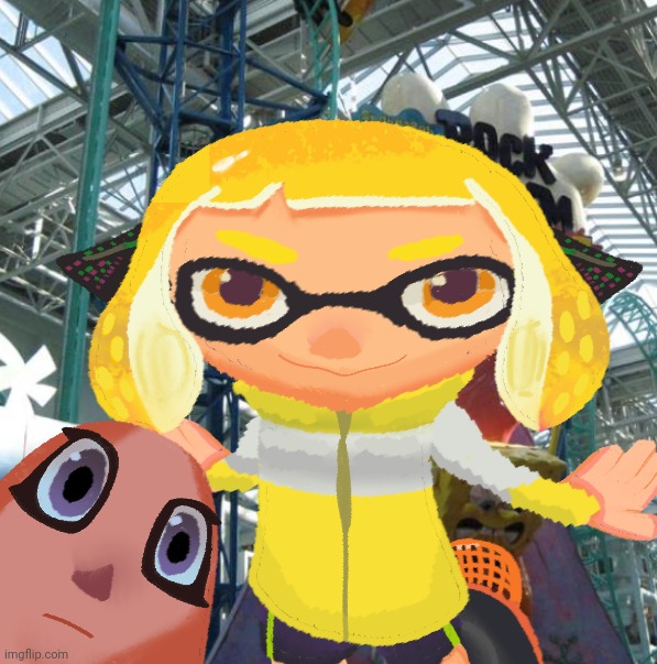 Made some goofy ass art with some cursed splatoon images | made w/ Imgflip meme maker