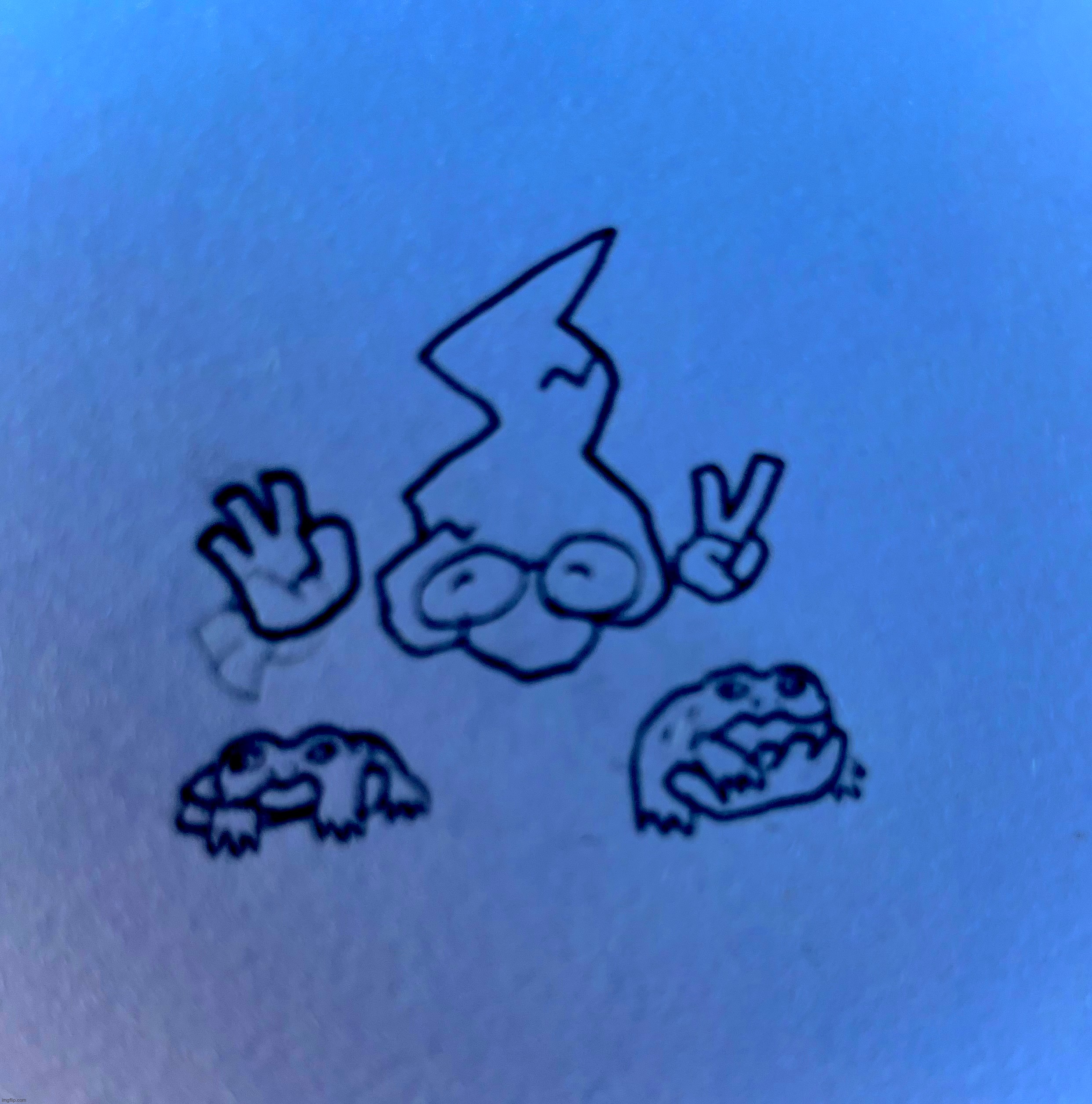 Strong rock holds froggies in his hands | made w/ Imgflip meme maker