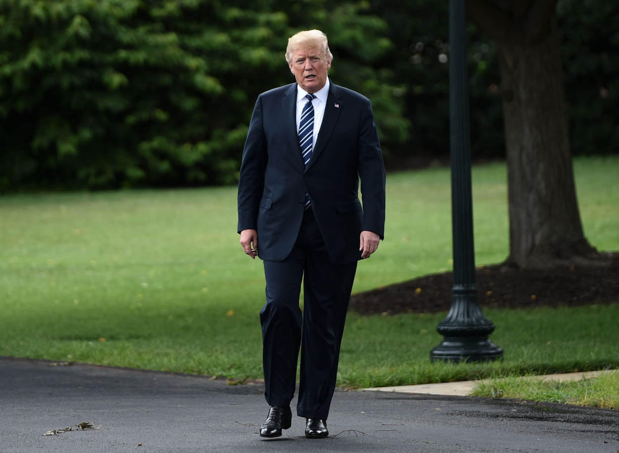 Trump walking toward camera Blank Meme Template