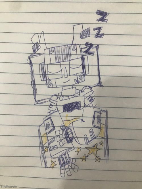 sleepy Zerobot | image tagged in art | made w/ Imgflip meme maker