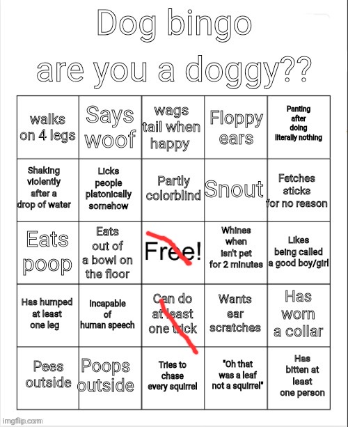 Is this your card? ? | image tagged in dog bingo | made w/ Imgflip meme maker