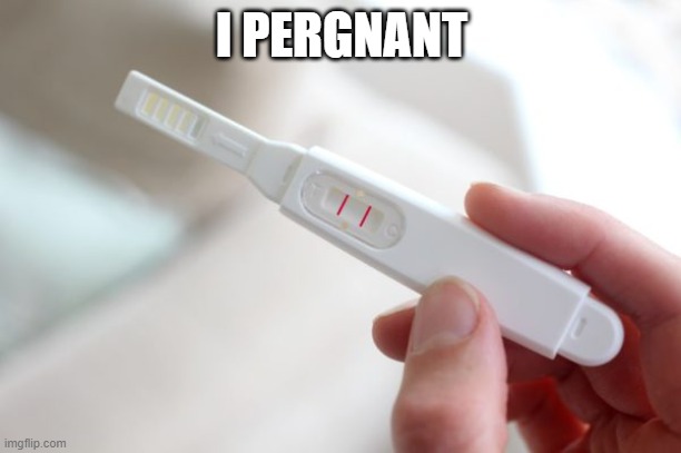 Pregnancy test | I PERGNANT | image tagged in pregnancy test | made w/ Imgflip meme maker