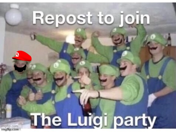 Repost but add our oc (sorry, No toaster) | image tagged in repost to join the luigi party | made w/ Imgflip meme maker