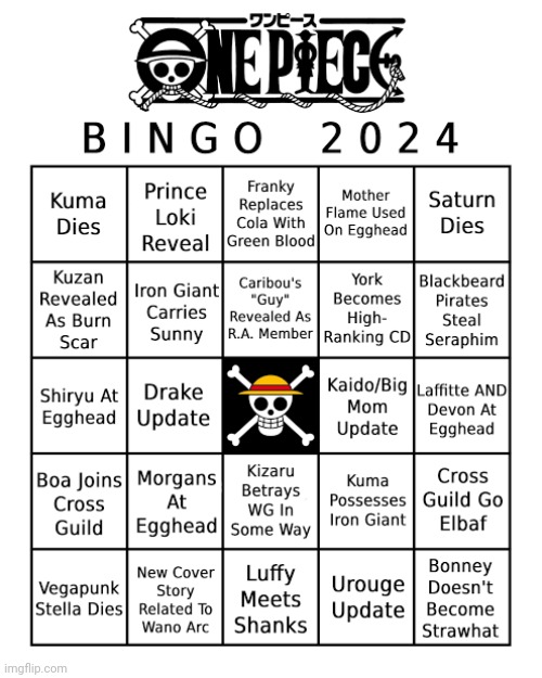 New bingo | image tagged in one piece 2024 bingo | made w/ Imgflip meme maker