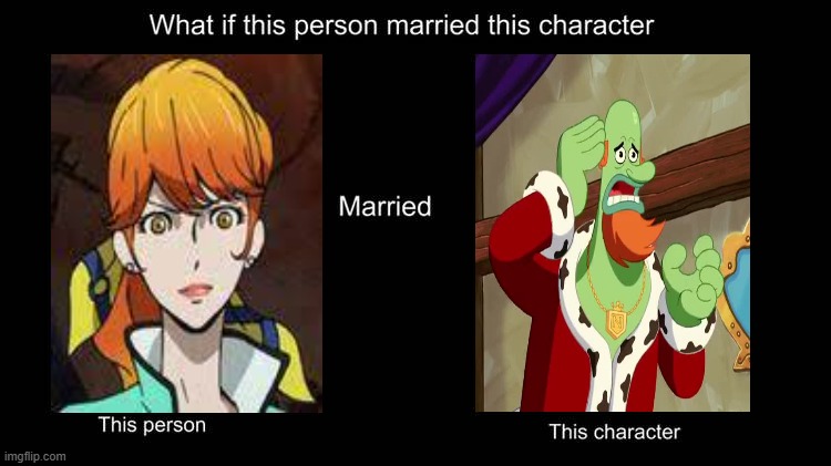 what if fujiko mine married king neptune | image tagged in what if character married this character,neptune,anime meme,mine,what if | made w/ Imgflip meme maker